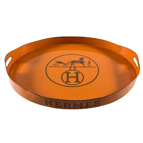 hermes orange metal tray|hermes serving plate.